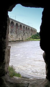 Berwick Royal Border Bridge viewed from the Castle