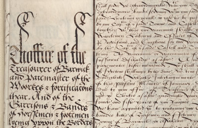 One of the Tudor documents purchased for the Record Office with the assistance of the Friends.