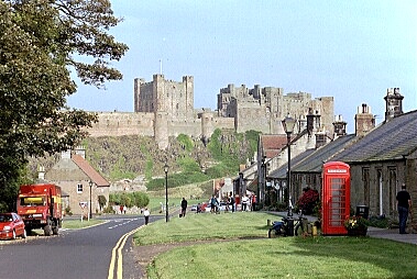 Bamburgh village and castle